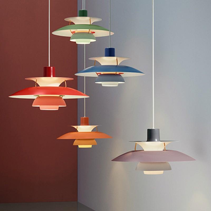 丹麦PH5吊灯创意个性组合铝质客厅卧室书房简约现代北欧餐厅灯