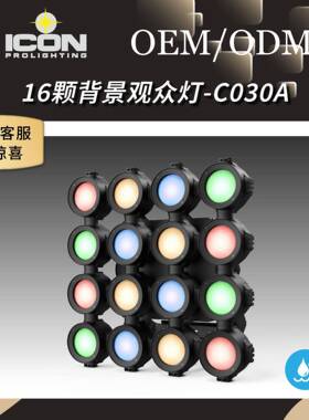 户外防水500W16颗LED大眼观众灯面光补光舞台影视灯灯光秀