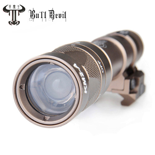 霸缔唯M600W爆闪型强光迷你LED战术手电筒JM8导轨鱼骨改装BDW