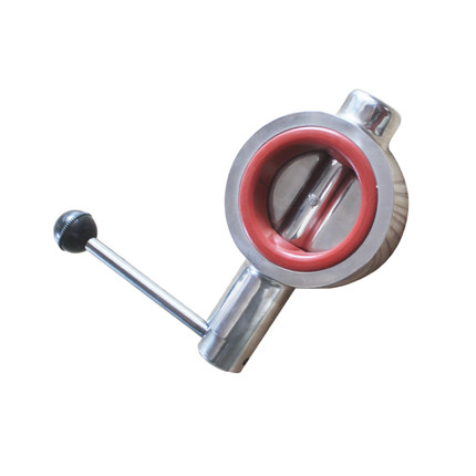 304不锈钢对夹式蝶阀D71X卫生级广式涡轮手动碟阀手阀DN50 DN65