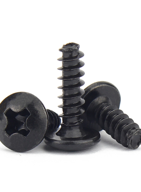 M4 M3.5 M3镀镍TB十字大扁头平尾自攻螺丝螺钉黑色*5x6x8x10x12mm