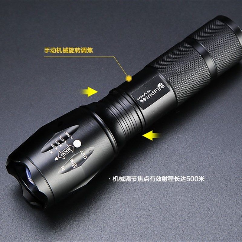 夜骑T6自行车灯车前灯USB充电强光手电筒远射登山车骑行装备配件