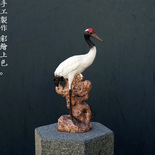 白鹤 盆景绿植家居装饰摆件中式禅意佛陀古风花园庭院假山奇石