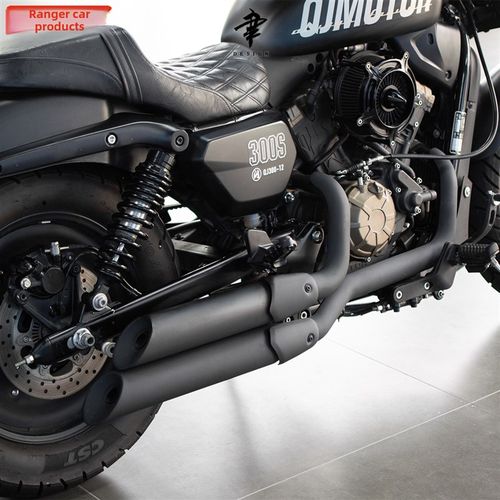 钱江启马达闪光300S改进型全黑不锈钢回排气管闪光350全段消声器