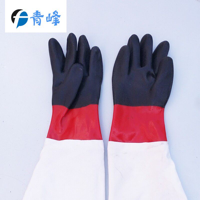 喷砂机专用手套 橡胶帆布合成喷沙手套 袖套口大小可订做