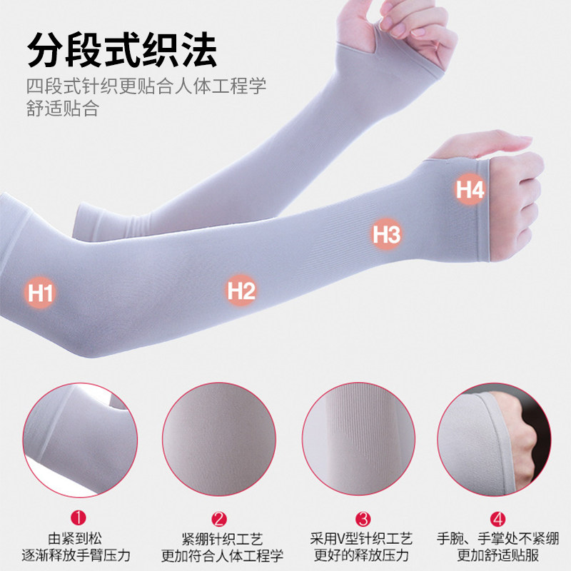 夏季防晒袖套工地男遮阳防护套袖女护臂防紫外线开车冰丝袖子薄款