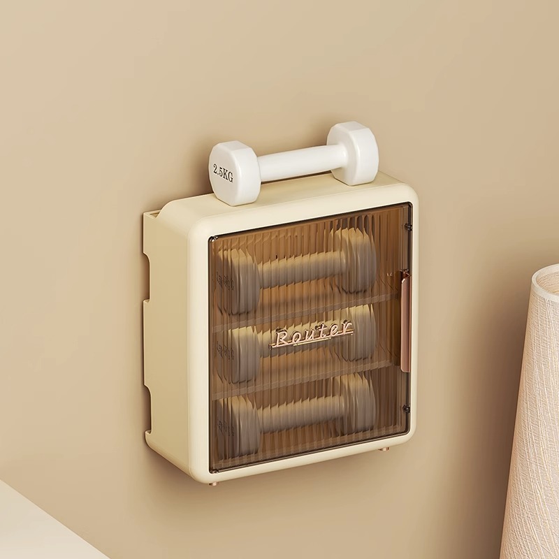 新疆包邮WIFI路由器收纳盒客厅电视机上盒光猫插板桌面置物架理线