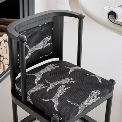 mokamoka豹豹椅设计师实木餐椅法式中古餐桌椅子扶手椅家用高级感