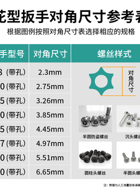 梅花螺丝刀套装工具加长杆多功能小螺丝刀异形螺丝批T8101520万能