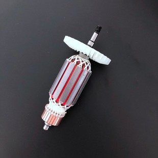 适配日立CM4SB2切割机转子新日立110云石机 配件 铜线带螺纹165长