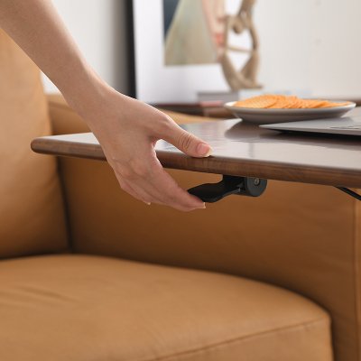 实木可移动升降桌懒人沙发边几床边书桌站立学习办公桌演讲电脑桌