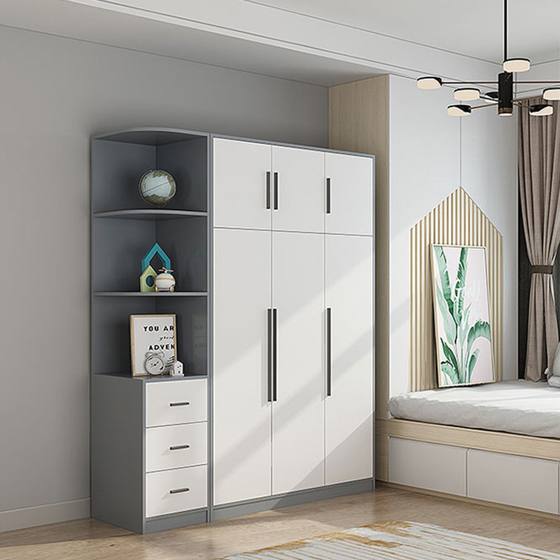 可比熊实木组合衣柜可定制简约现代奢华型衣橱柜家用版式趟门衣柜