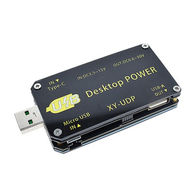 数控USB彩屏电源升降压模块恒压恒流5V转9V12V24VUSB升压线XY-UDP