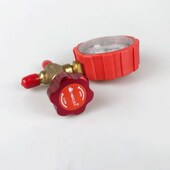 鸿森HS 466NAL新款 冷媒加氟单表头金属旋钮R22r410a雪种压力单表