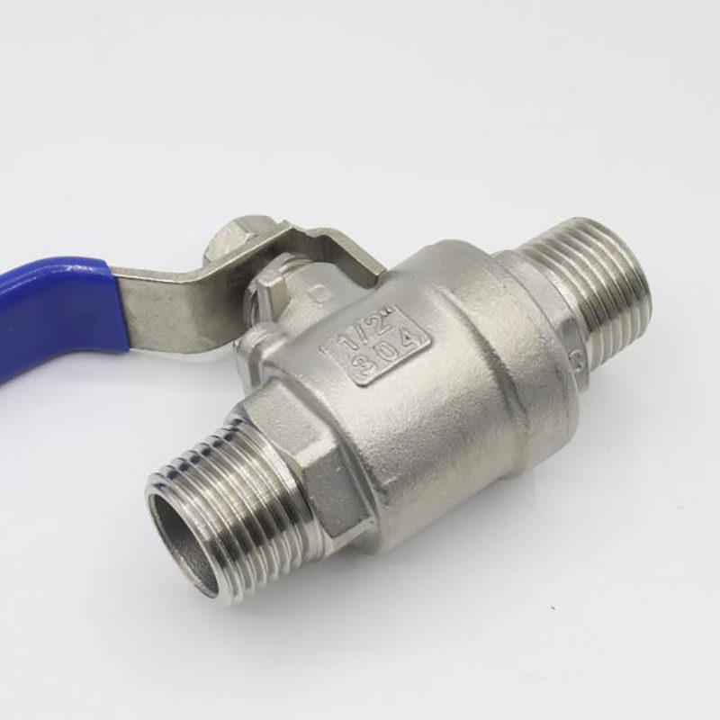 304不锈钢二片式双外丝球阀 不锈钢两片式外螺纹球阀4分 6分 1寸