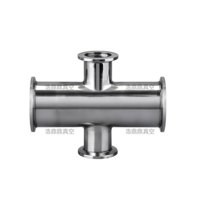 真空三通不锈钢法兰 快装变径三通 四通 KF16 25 40 50管件定制