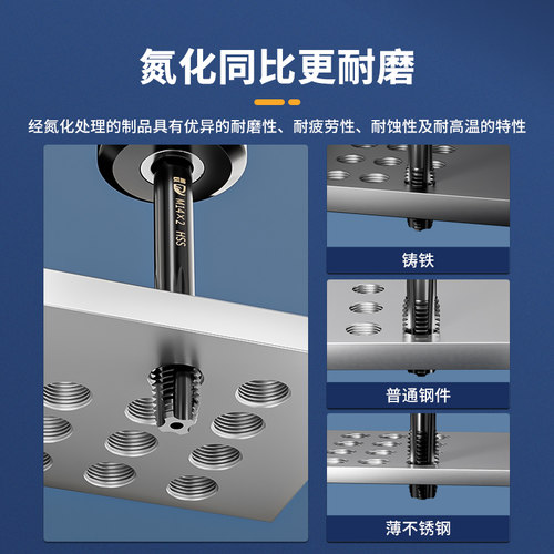 氮化直槽机用丝锥丝攻 手用机攻螺纹铸铁攻丝钻头 m2m30m20m22m24