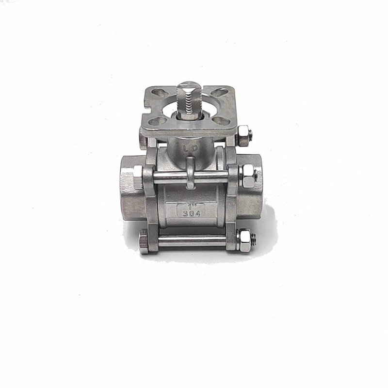 304/316不锈钢三片式高平台球阀3PC丝扣内螺纹焊接电动气动4分6分