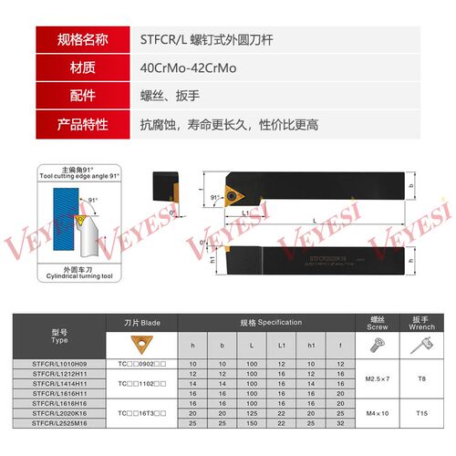 数控仪表车床端面三角型车刀STFCR1616H16螺钉式单面TCMT刀片包邮