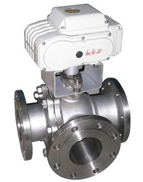 Q645F-16P 气动铸钢三通法兰球阀DN15 DN20 DN25 DN32 DN40-DN125