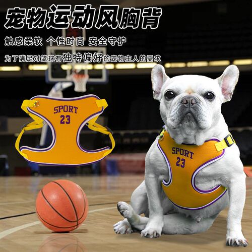 狗狗的牵引绳中小型犬狗绳遛狗背带柴犬泰迪防勒胸背柯基狗胸背带