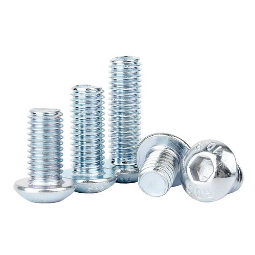 10.9级镀镍圆头内六角螺丝镀锌盘头螺钉高强度螺栓M3M4M5M6M8-M12