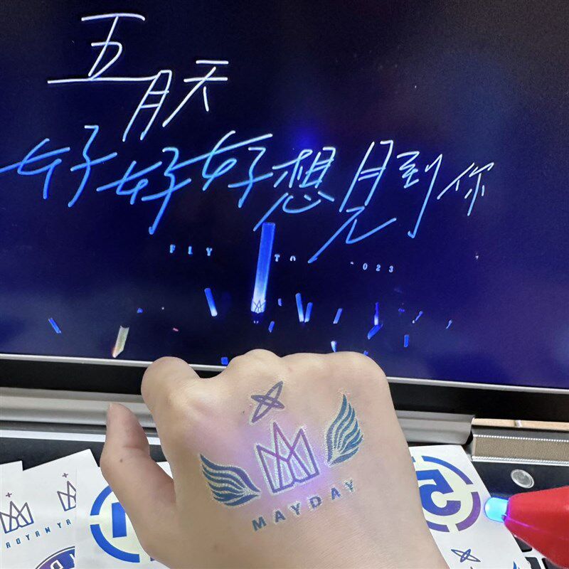 五月天纹身贴5525夜光闪粉演唱会穿搭周边应援贴纸回到那一天妆容