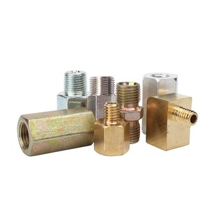 黄油嘴转换接头黄油管转换铜弯头油路变径弯头内外丝M6转M8M10