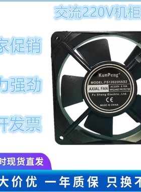 FS12025HAS/B2 220V0.1A金属伏交轴流工业展示机柜箱方形散热风扇