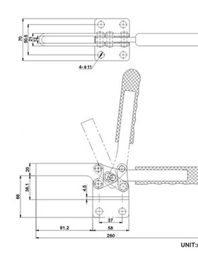 Clamptek嘉刚嘉手好手水平式快速夹具 CH/GH/HS-21384/22384 肘夹
