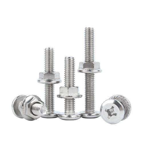 304不锈钢斜平头倒边十字螺丝螺母套装法兰家具五金螺栓螺钉M3M10