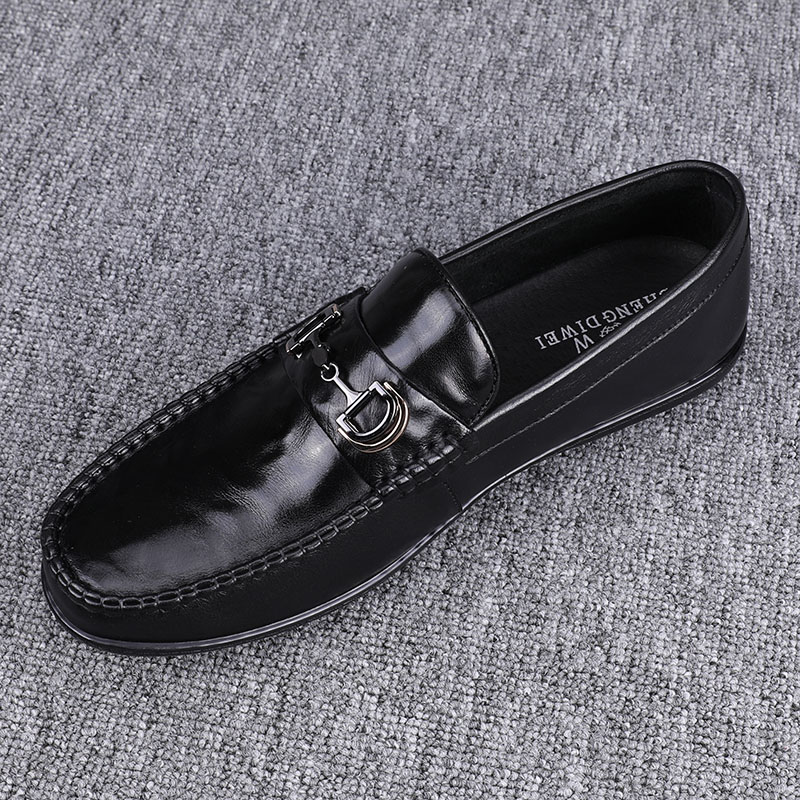 2023春季新款男士真皮豆豆鞋透气时尚休闲皮鞋懒人套脚纯皮驾车鞋