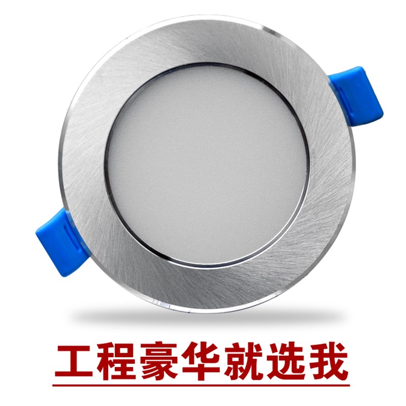 led筒灯嵌入式天花灯客厅孔w灯家用洞灯3W简灯天花板象鼻射灯桶灯