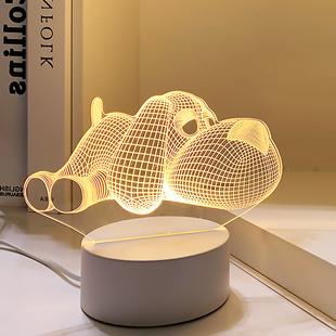 小夜灯台灯床头灯卧室浪漫温馨情调氛围睡眠柔光房V间气氛小灯礼