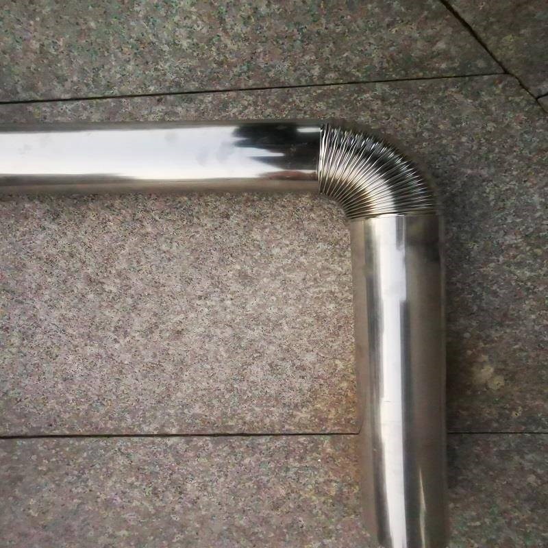 102不锈钢弯头直径10q0mm柴火炉专用弯头波纹90直角烟囱排烟弯