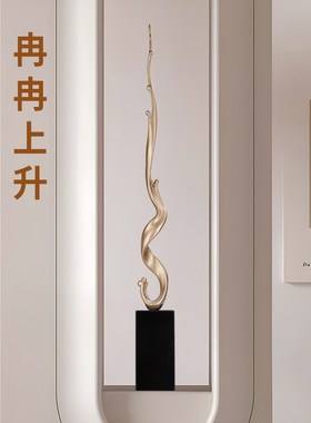 玄关艺术装饰摆件现代客厅壁龛隔断柜电视柜旁窄高竖长型软装雕塑