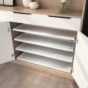 自制矮款白e色衣服鞋柜子改造分层收纳抽屉储物托盘带轨道拉篮定