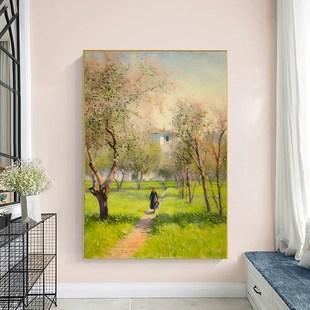 小清新田野 饰画新古典餐厅油画感走廊挂画过道壁画欧式 美式 玄关装