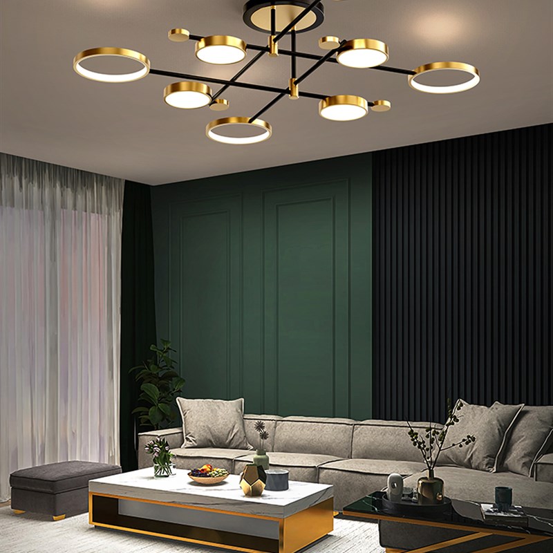 客厅灯现代简约大气2021年新款网红灯具北欧高档卧室餐厅轻奢吊灯