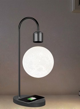 悬浮月球灯3D打印一体创意磁悬浮月亮台灯摆件LED小夜灯U110v220v