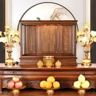 香花梨全实木家用小型供奉柜挂壁供佛台佛龛龛头S神头供台玻璃框