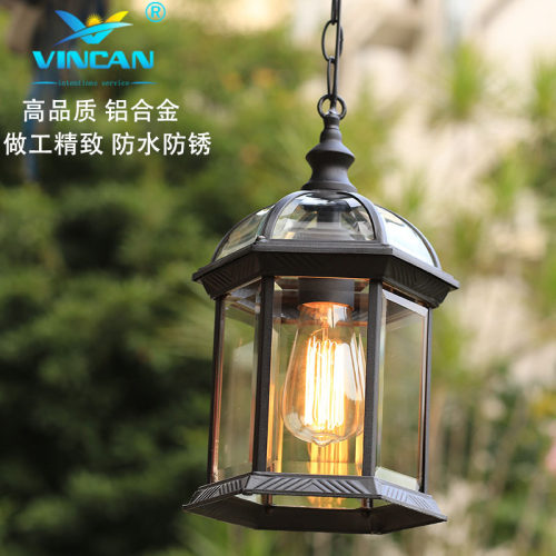 户外吊灯 美式创意简约花园阳台走廊欧式室外庭院中式过道别墅灯