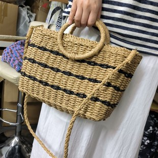 日单草编包手拎斜背单肩背草编包