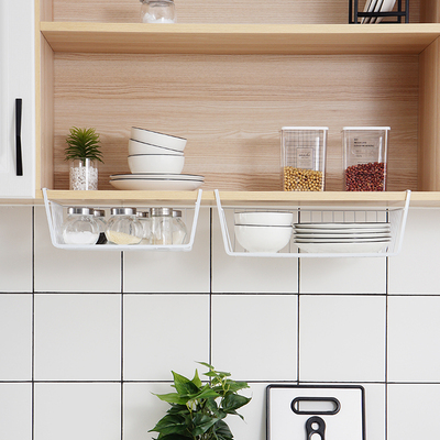 厨房挂篮可挂式大号橱柜吊柜分层隔板下挂篮置物架衣柜收纳整理架