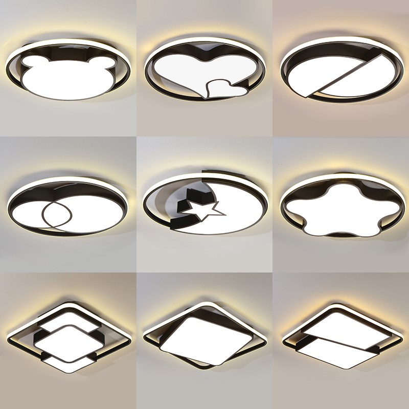 简约三色led吸顶灯卧室主客厅灯大灯房间灯饰北欧灯具大全组合套