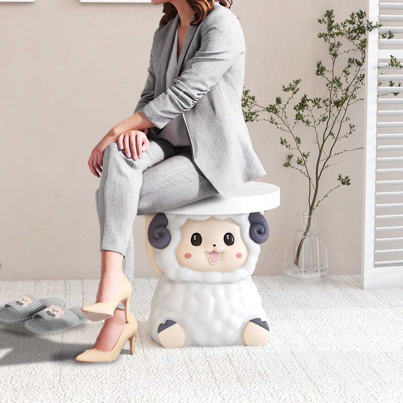 可爱创意个性换鞋凳摆件入户x门口玄关鞋柜客厅卡通家用动物小板,家居饰品,落地摆件,淘宝优惠券,粉丝福利购,淘宝优惠卷