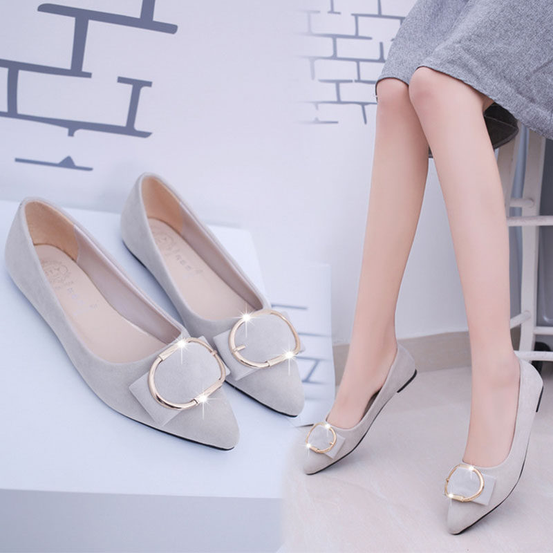 单鞋女2020夏款百搭中跟新款平底鞋浅口尖头休闲软底夏季豆豆鞋女,女鞋,浅口单鞋,淘宝优惠券,粉丝福利购,淘宝优惠卷