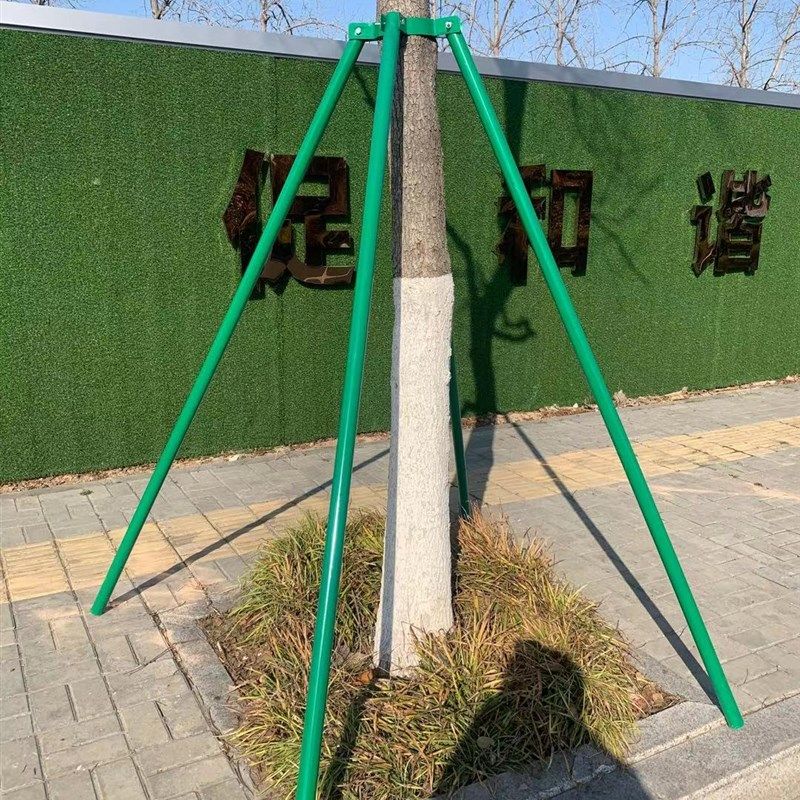园林树木支撑架行道树木防风支撑杆大树支撑固定器苗木支架铁抱箍
