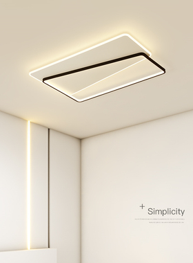 长方形ledf吸顶灯创意客厅灯大气简约现代北欧卧室灯餐厅房间灯具