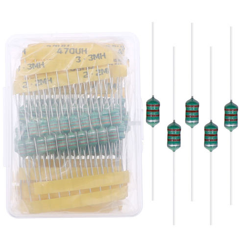 18种180个0510色环电感器1W直插22uH 33uH 47uH 10mH色码电感套装